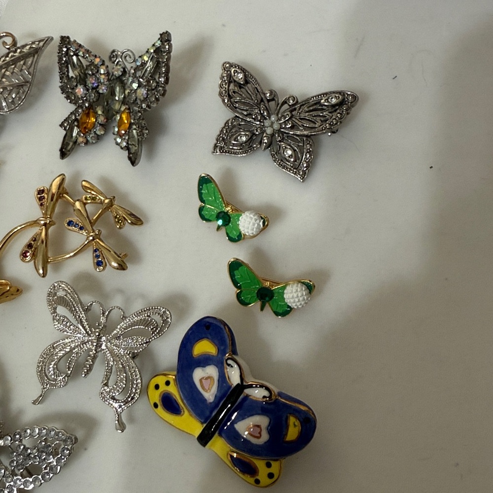 Dragonfly & Butterfly brooches vintage & modern - Picture 9 of 13